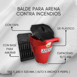 balde para arena contra incendio